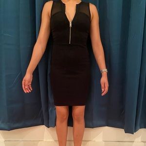 Diesel black midi dress xs